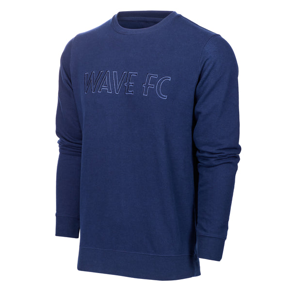 Unisex San Diego Wave FC Outlined Wordmark Pique Crew Neck