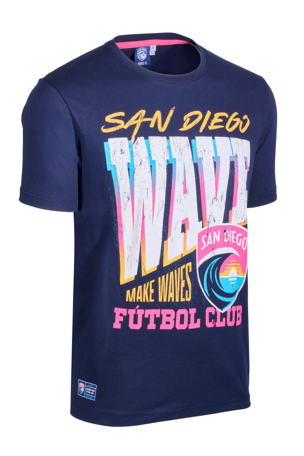Unisex San Diego Wave FC Make Waves Gradient Shadow Short Sleeve Tee