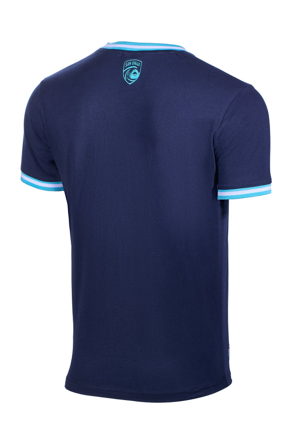 Youth San Diego Wave FC Wave Fill Pocket Short Sleeve Ringer Tee