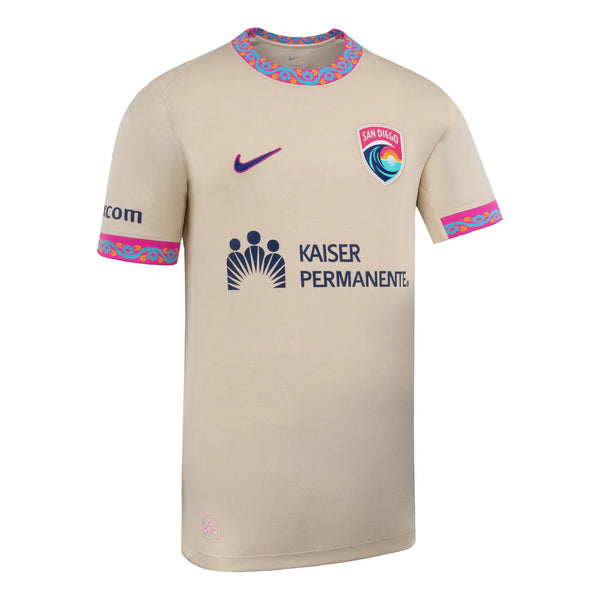 Side view of official San Diego Wave Jersey - Balboa Park kit