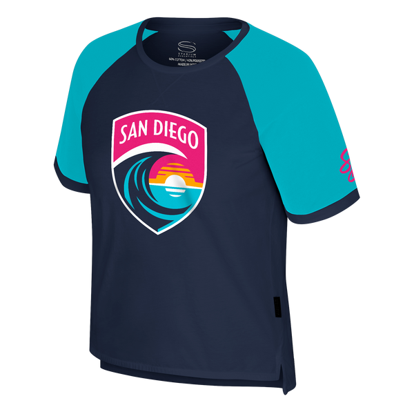 Women's San Diego Wave FC Run Crest Short Sleeve Tee