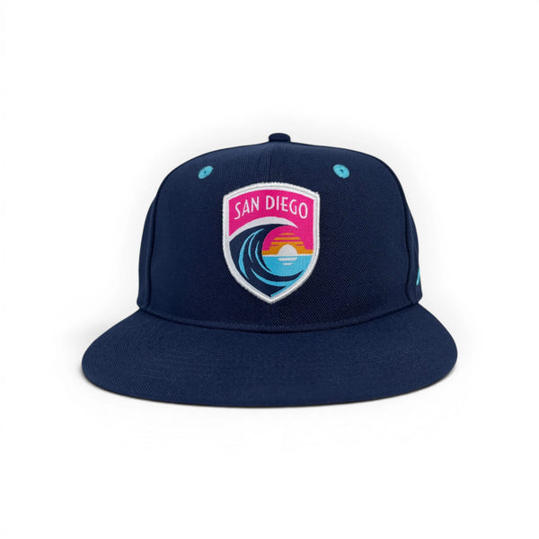 Youth Nike San Diego Wave FC Woven Patch Crest Pro Flatbill