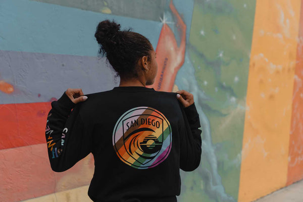 Unisex San Diego Wave FC Pride Circle Crew Neck Fleece