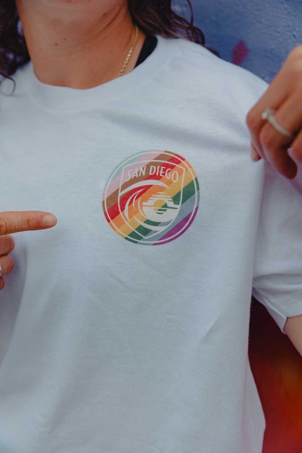 Unisex San Diego Wave FC Pride Circle Short Sleeve Tee