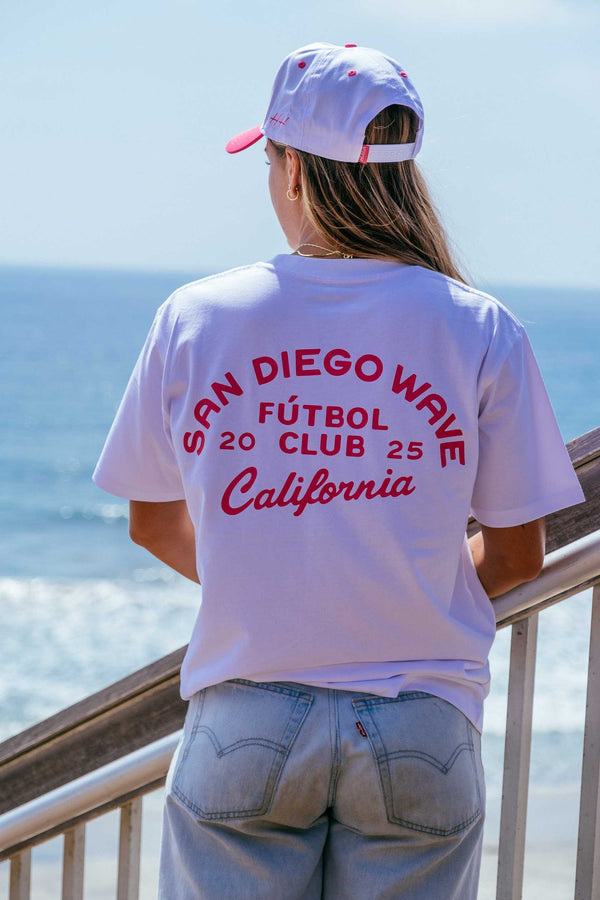 Unisex San Diego Wave FC x Huega House White Short Sleeve Tee