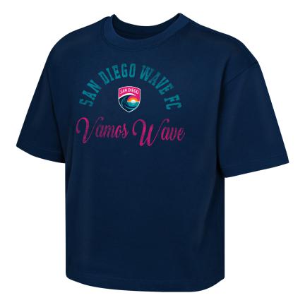 Girl's San Diego Wave FC Slogan Swag Boxy Short Sleeve Tee