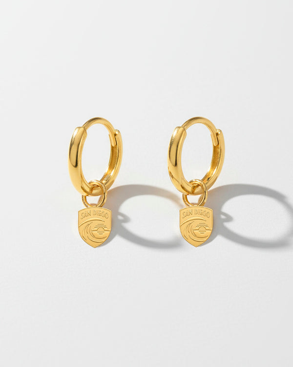 San Diego Wave FC Logo Charm Hoop Earring