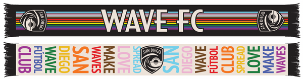 San Diego Wave FC Spread Love Make Waves 2025 Pride Summer Scarf
