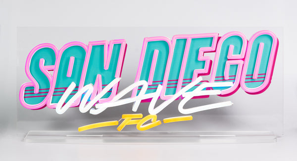 San Diego Wave FC Retro Sunset SD Neon Sign