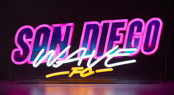 San Diego Wave FC Retro Sunset SD Neon Sign
