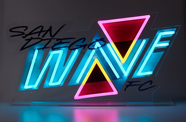 San Diego Wave FC Retro Sunset Wave Neon Sign
