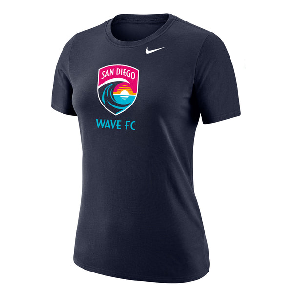 Women's Nike San Diego Wave FC Crest Core Cotton Short Sleeve Tee