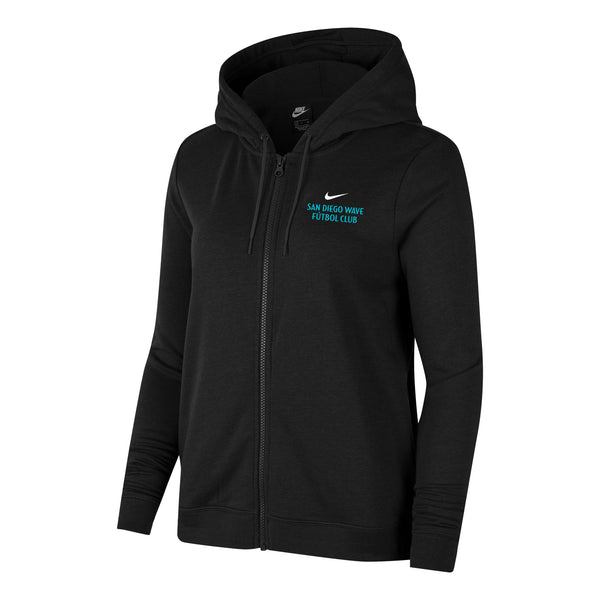Women's Nike San Diego Wave FC Wordmark Front and Crest Back Varsity Full Zip Hoodie